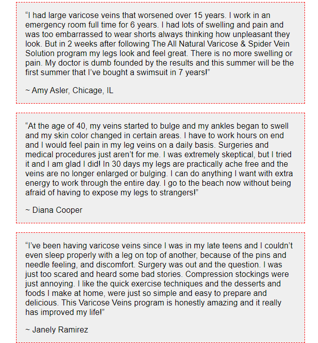 The All Natural Varicose & Spider Vein Solution Review