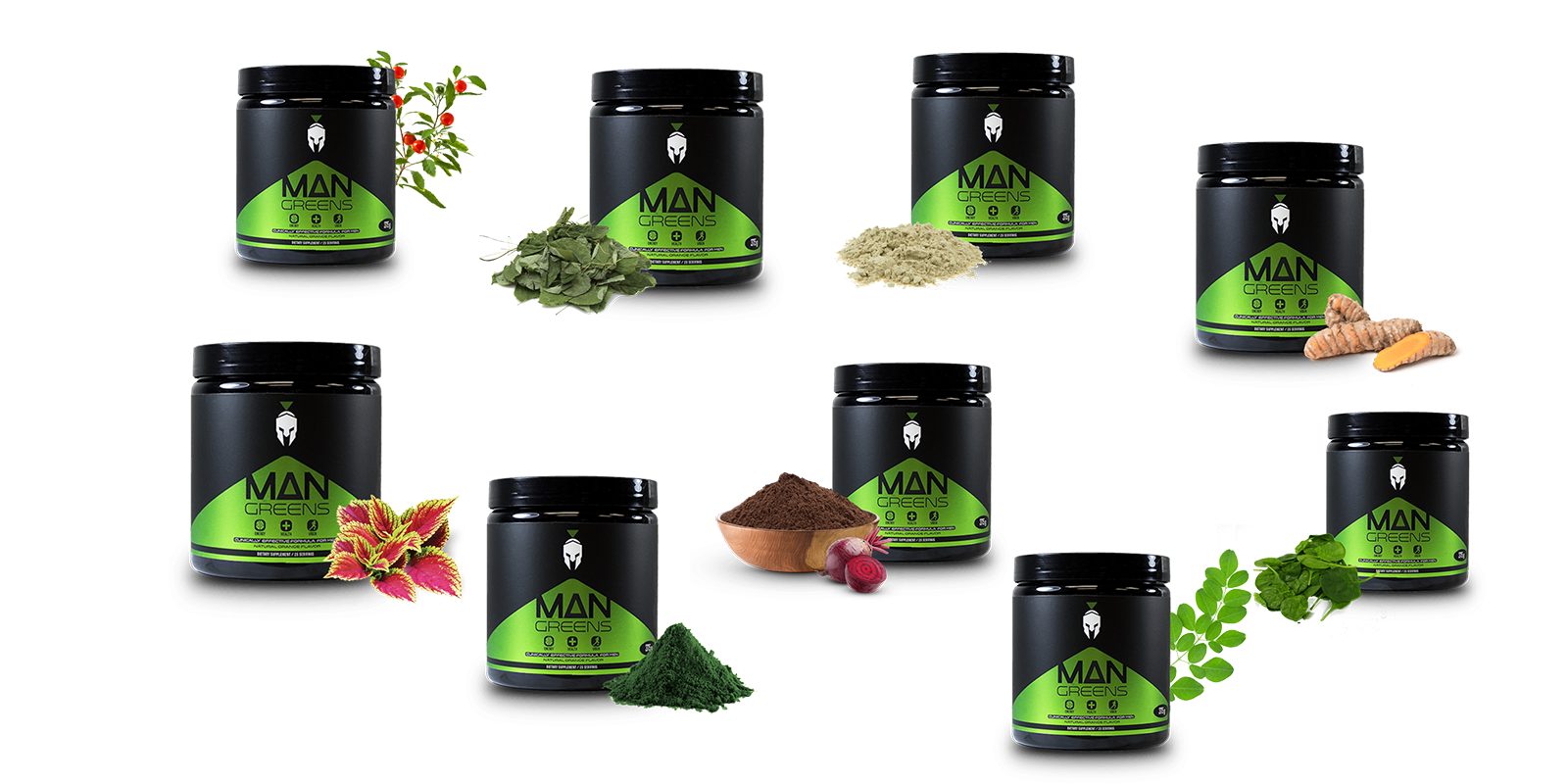 Man greens ingredients