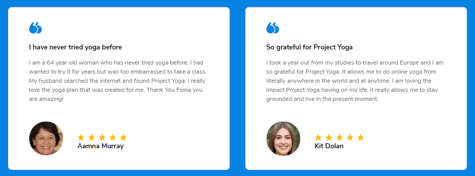 Project Yoga online customer reviews