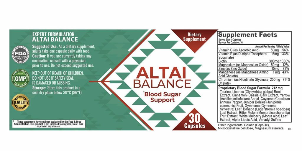 Altai Balance dosage