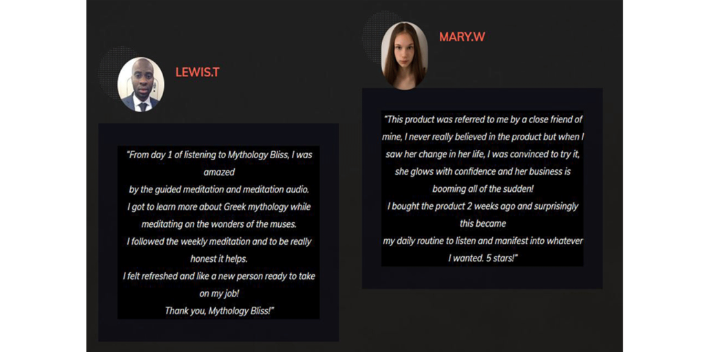 Mythology Bliss Customer Reviews