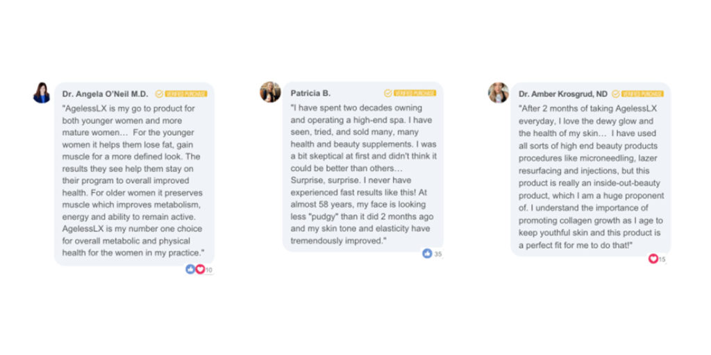 AgeLess LX  Customer reviews